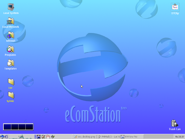 사진 1: eComStation GUI